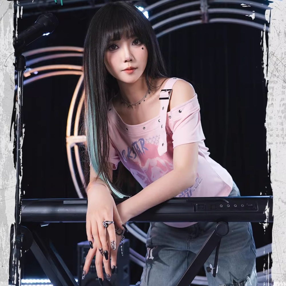 Official Hatsune Miku Rock Future Punk Ring for Men and Women, Hip-Hop Statement Accessory