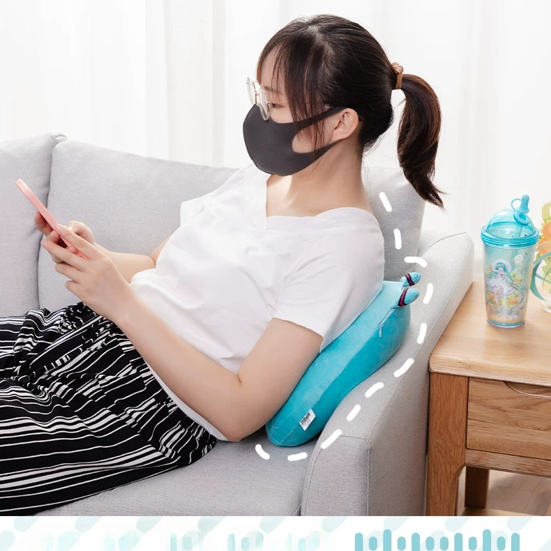 Official Hatsune Miku Memory Foam U-Shaped Neck Pillow – Detachable, Perfect for Naps