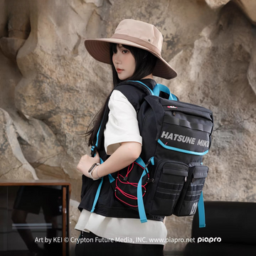 Official Hatsune Miku Neon Techwear Backpack, Large Capacity Multi-Purpose Backpack for Commuting & Travel