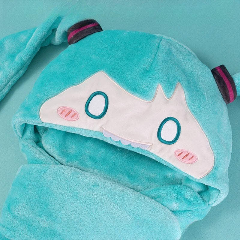 Hatsune Miku Bite-Style Hooded Scarf