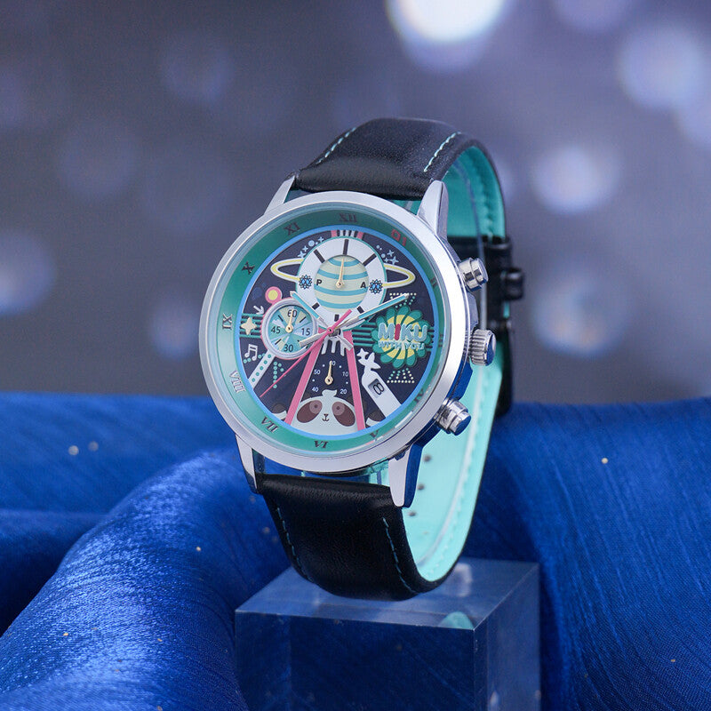 Montre à quartz Hatsune Miku Colorful Planet à 6 aiguilles sous licence officielle