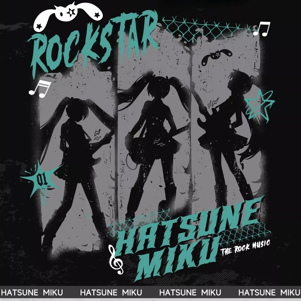 [Pre-Order, Ships Within 30 Days] Official Hatsune Miku Rock Future Vintage Metal Bracelet, Hip-Hop Inspired Wrist Accessory