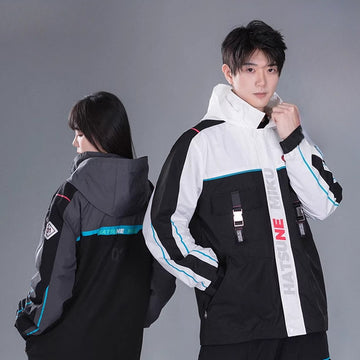 Official Hatsune Miku Neon Electronic Music Series Techwear Hooded Jacket – Casual Windbreaker Coat