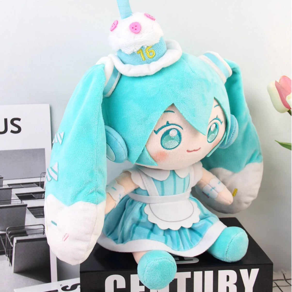 Offiziell lizenziertes Hatsune Miku mittelgroßes Kuchen-Plüschtier