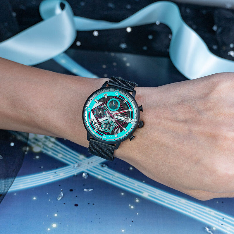 Offiziell lizenzierte Hatsune Miku Electric Strings Resonance Solarbetriebene Uhr