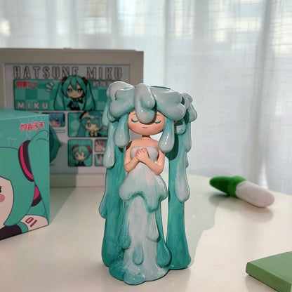Fan-Made Miku-Inspired Handmade Stone Clay Aroma Wax Holder Figure – Pre-Order