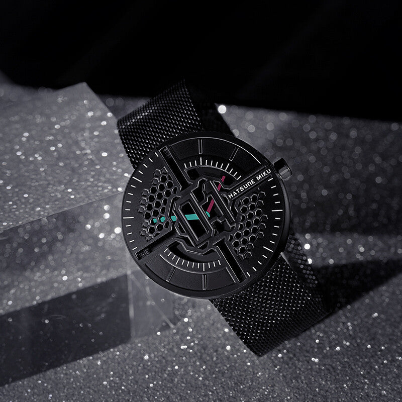 Offiziell lizenzierte Hatsune Miku Metal Sonata wasserdichte Quarz-Armbanduhr