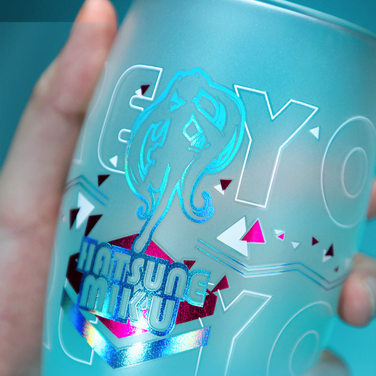 Official Licensed Hatsune Miku Frosted Gradient Glass Cup