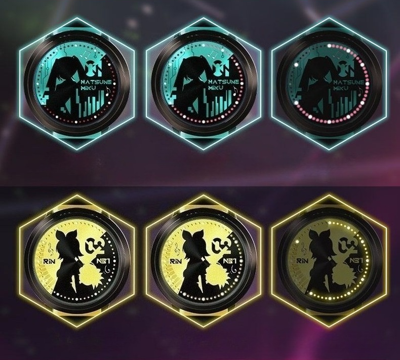 Offiziell lizenzierte Hatsune Miku, Kagamine Rin &amp; Len Touchscreen-LED-Uhr