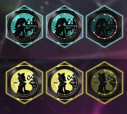 Offiziell lizenzierte Hatsune Miku, Kagamine Rin &amp; Len Touchscreen-LED-Uhr