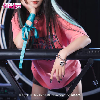 [Pre-Order, Ships Within 30 Days] Official Hatsune Miku Rock Future Vintage Metal Bracelet, Hip-Hop Inspired Wrist Accessory