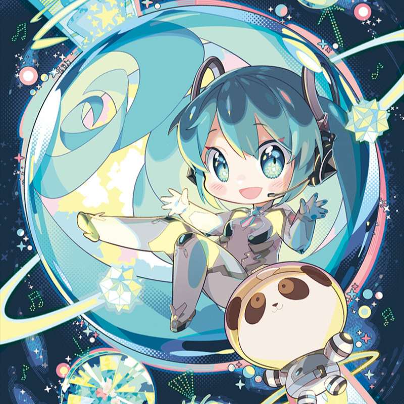 Montre à quartz Hatsune Miku Colorful Planet à 6 aiguilles sous licence officielle