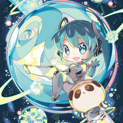 Montre à quartz Hatsune Miku Colorful Planet à 6 aiguilles sous licence officielle
