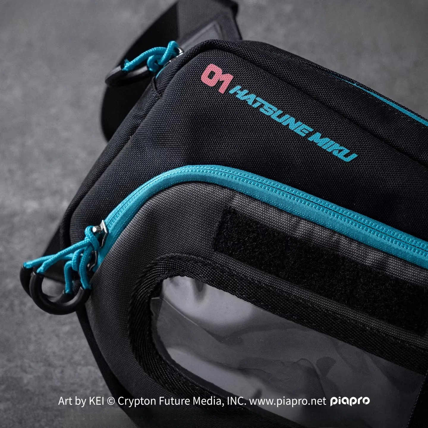 Official Hatsune Miku Neon EDM Sling Bag, Lightweight Crossbody Waist Pack for Outdoor, Casual & Commuting Use