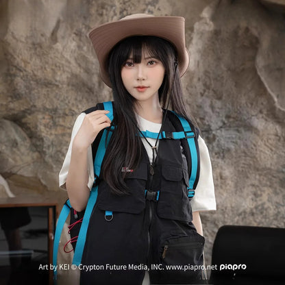 Official Hatsune Miku Neon EDM Cargo Vest, Unisex Summer Layering Piece