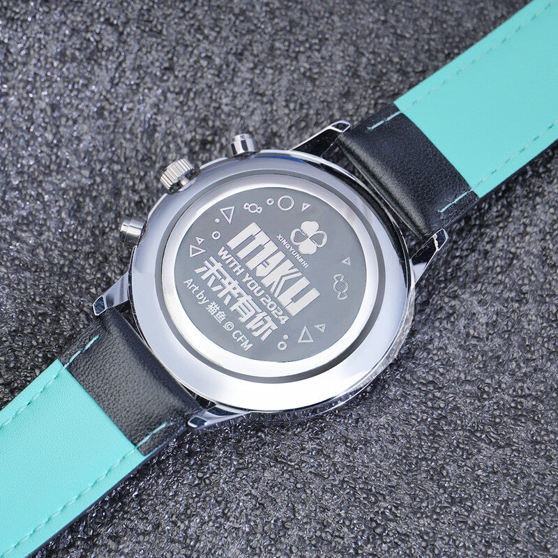 Montre à quartz Hatsune Miku Colorful Planet à 6 aiguilles sous licence officielle