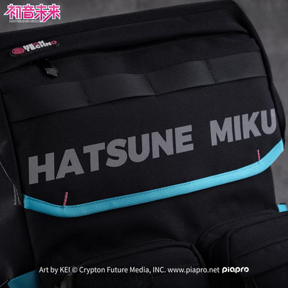Official Hatsune Miku Neon Techwear Backpack, Large Capacity Multi-Purpose Backpack for Commuting & Travel