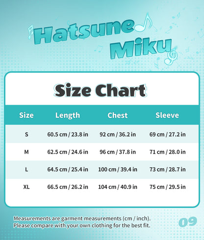 Official Hatsune Miku Y2K Ice Candy Color Block Long Sleeve Crewneck Top