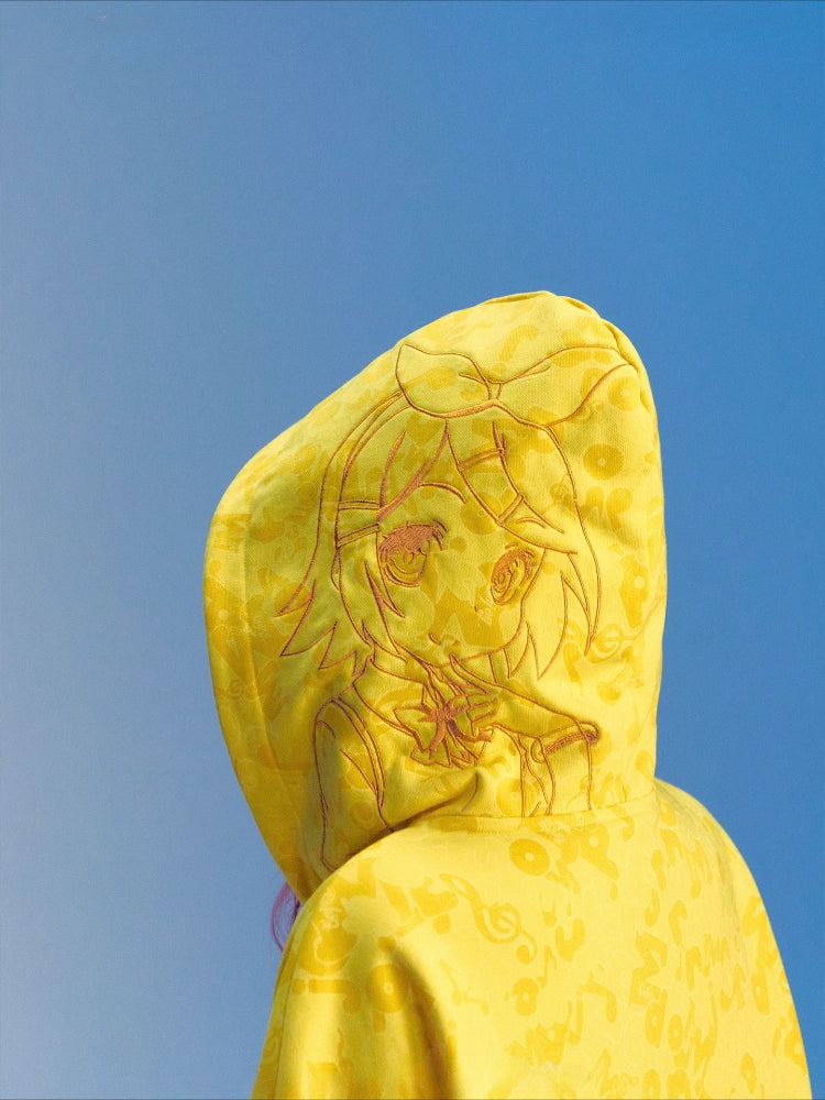 Official Licensed Hatsune Miku Camo Zip-Up Hoodie – Casual Streetwear with Hood