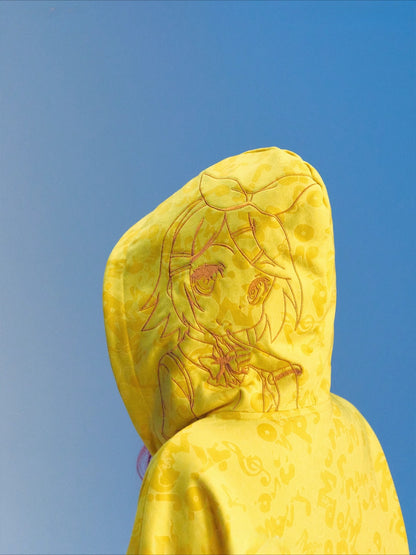 Official Licensed Hatsune Miku Camo Zip-Up Hoodie – Casual Streetwear with Hood