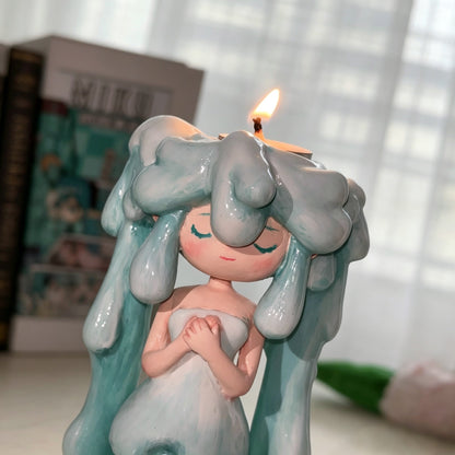 Fan-Made Miku-Inspired Handmade Stone Clay Aroma Wax Holder Figure – Pre-Order