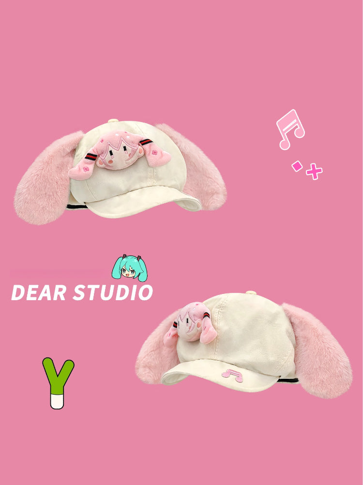 Hatsune Miku Plush Ears Newsboy Cap