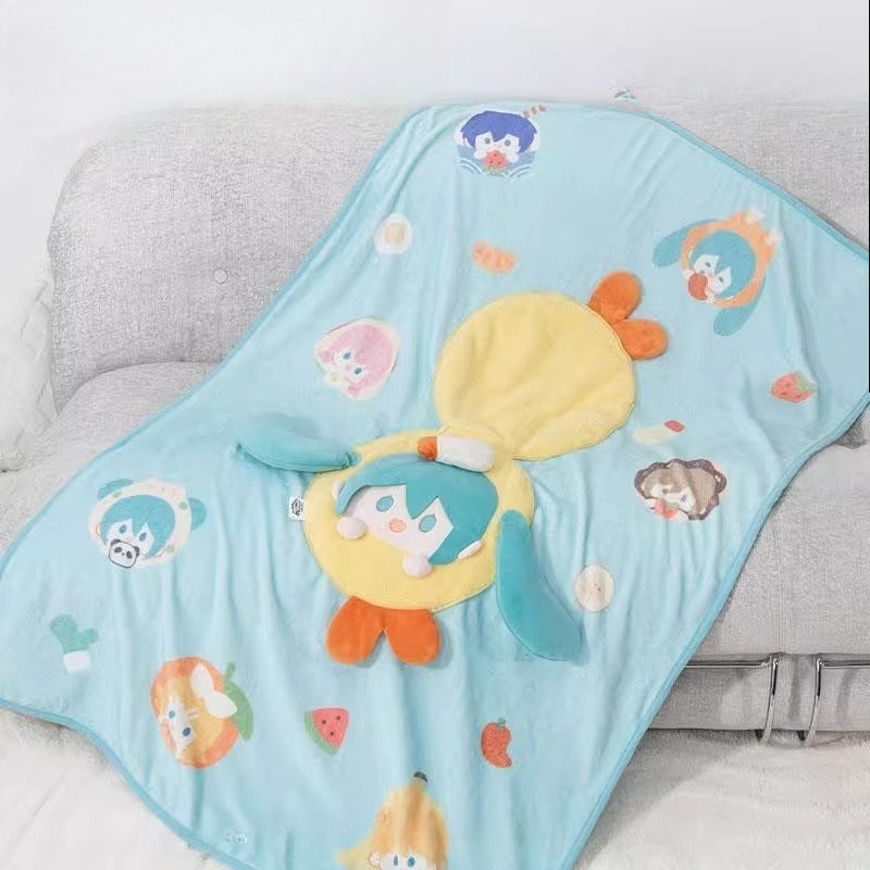 Officially Licensed Hatsune Miku 2-in-1 Plush Pillow & Blanket – Authentic Merchandise