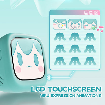 Officially Licensed Hatsune Miku CUBE FACE LCD Touchscreen Wireless Bluetooth Earbuds