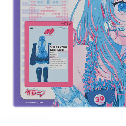 Official Hatsune Miku OS Glass Gaming Mouse Pad – Extra Large FPS Desk Mat