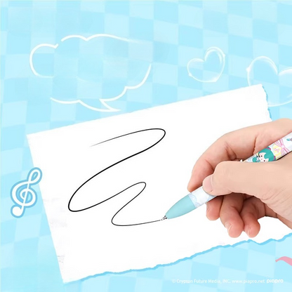 Official Hatsune Miku Black Retractable Gel Pen, 0.05mm