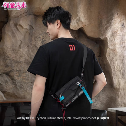 Official Hatsune Miku Neon EDM Sling Bag, Crossbody Chest Bag & Waist Pack