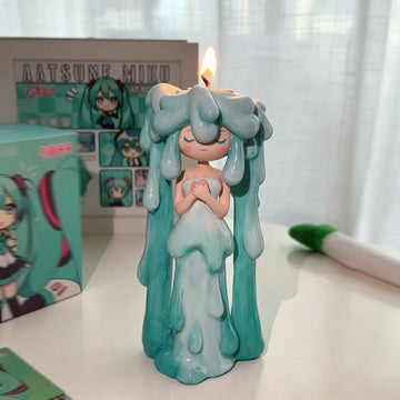 Fan-Made Miku-Inspired Handmade Stone Clay Aroma Wax Holder Figure – Pre-Order