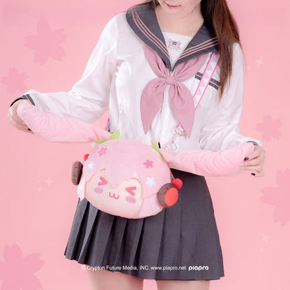 Sac à bandoulière en peluche Hatsune Miku Sakura Future Happy Travel sous licence officielle