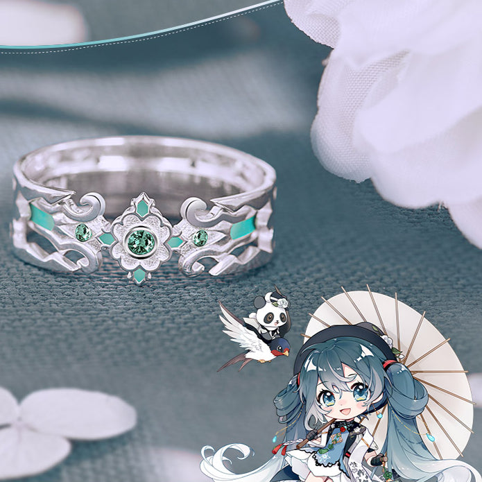 Bague commémorative Hatsune Miku Miku With You 5e anniversaire sous licence officielle