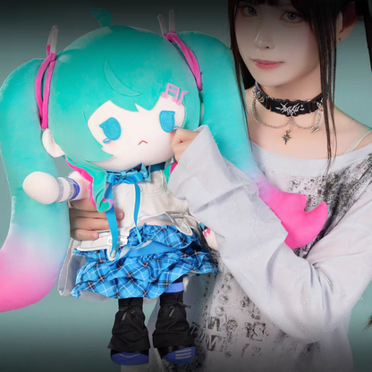 Official Hatsune Miku Plush Doll with Interchangeable Expressions