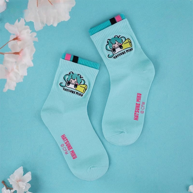 Hatsune Miku Breathable Crew Athletic Socks