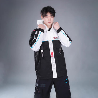 Official Hatsune Miku Neon Electronic Music Series Techwear Hooded Jacket – Casual Windbreaker Coat