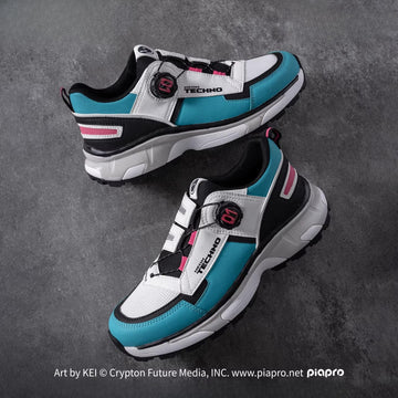 [Pre-Order, Ships Within 60 Days] Official Hatsune Miku Neon EDM Breathable Mesh Sneakers for Men, Lightweight Casual Athletic Shoes