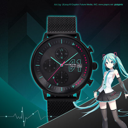 Officially Licensed Hatsune Miku Light & Shadow Concerto Solar-Powered Watch