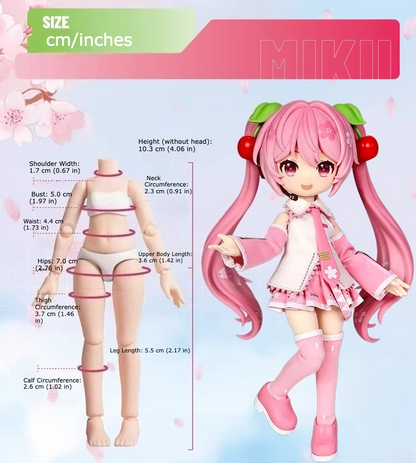 Official Hatsune Miku Qiyuji Series – Cherry Blossom Miku Articulated Collectible Figure