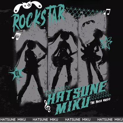 [Pre-Order, Ships Within 60 Days]Official Hatsune Miku Rock Future Embroidered Distressed Baseball Cap, Unisex Sun Visor Hat