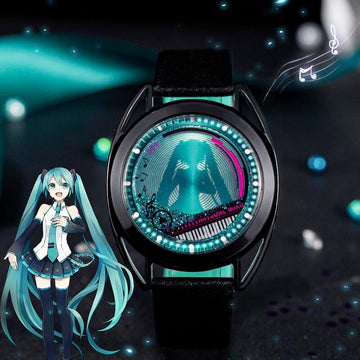 Montre Hatsune Miku Liquid Glitter Flow sous licence officielle