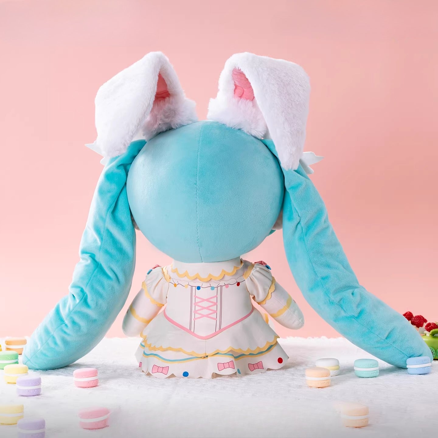 Official Moeyu Hatsune Miku Sweet Dream Miku Plush Sitting Doll Ornament, Miku Stuffed Toy Peripheral Gift, 40cm in Height