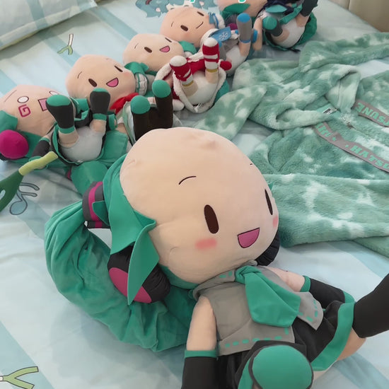 Officially Licensed Hatsune Miku Y2K Bunny Ear Plush Hoodie Jacket – Warm Oversized Winter Coat