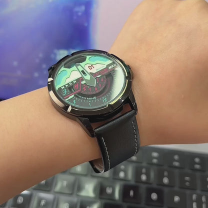 Montre à quartz Hatsune Miku Spinning Roulette sous licence officielle