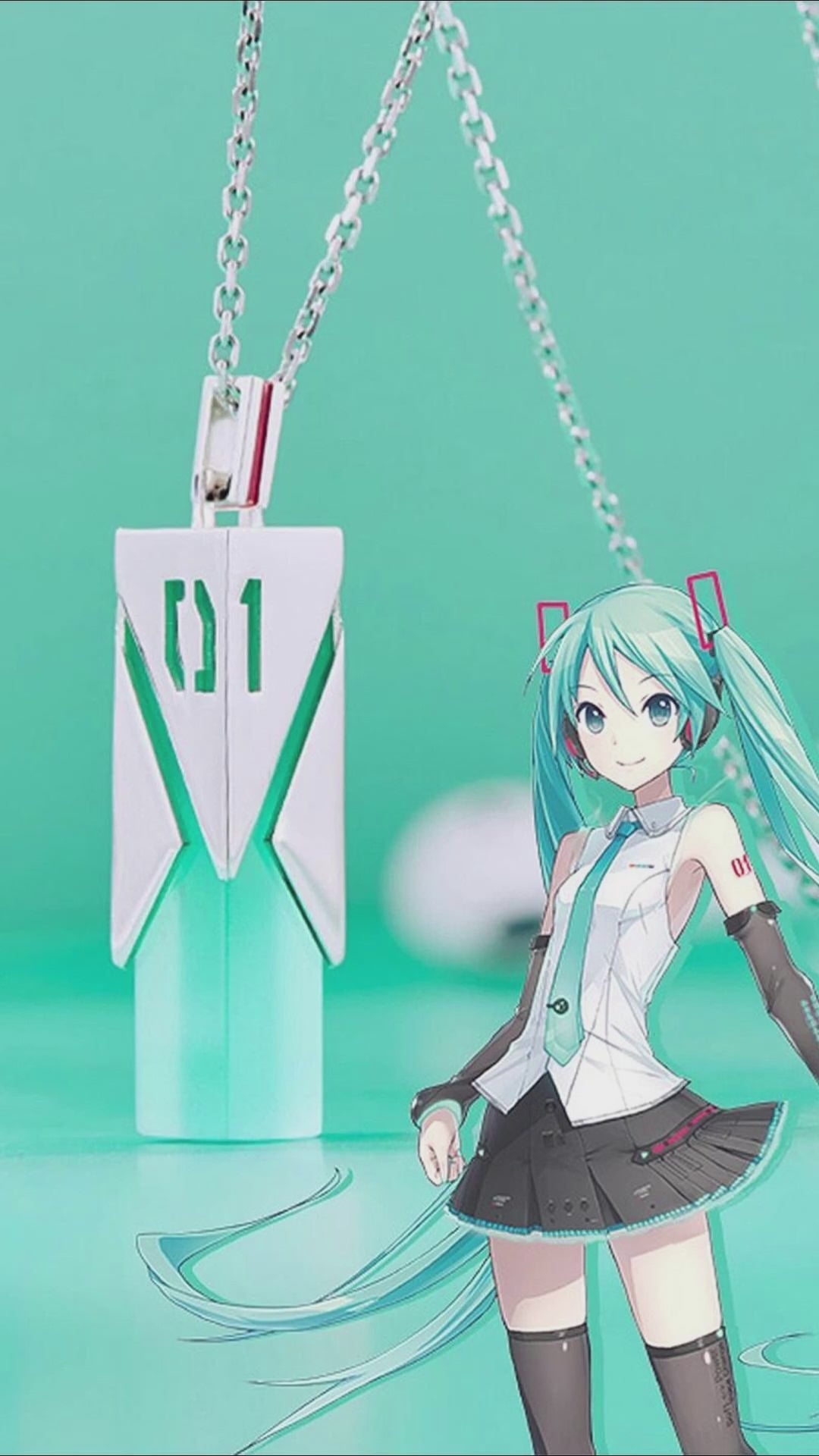 Officially Licensed Hatsune Miku Emerald Resonance Pendant