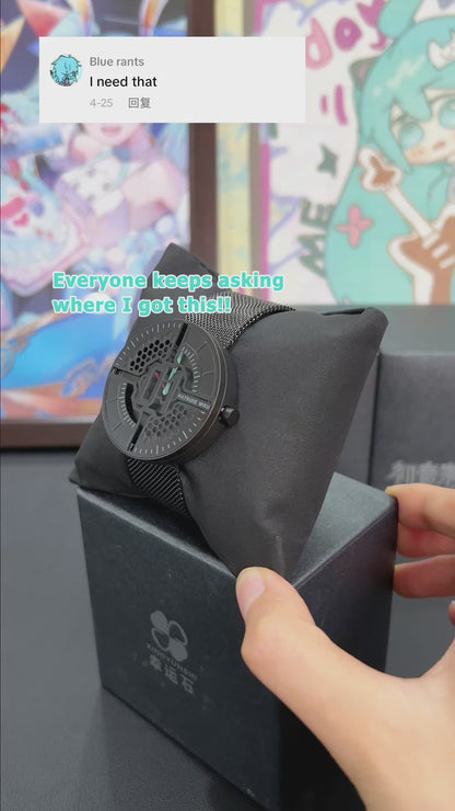 Officially Licensed Hatsune Miku Metal Sonata Waterproof Quartz Wristwatch