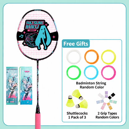Officially Licensed Hatsune Miku Full Carbon Badminton Racket